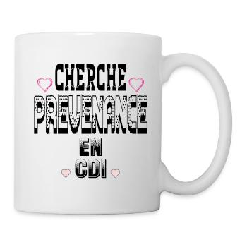 Cherche Prévenance en CDI - Mug blanc - blanc - Droite
