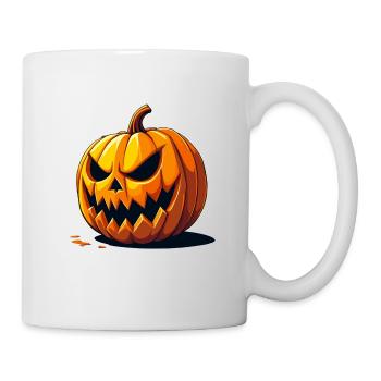 Look d’Halloween Citrouille Sinistre - Mug blanc - blanc - Droite