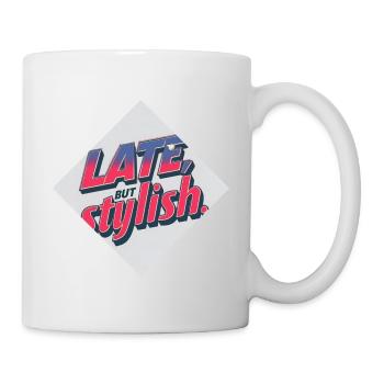 Late but chic – retro style - Mug - white - Right