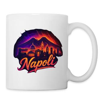 Neapel Stadt Italien Napoli Silhouette Geschenk - Tasse - Weiß - Rechts