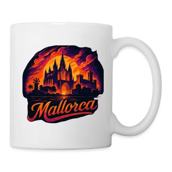 Mallorca Insel Urlaub Silhouette Sommer Geschenk - Tasse - Weiß - Rechts