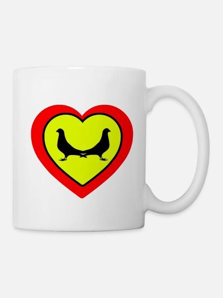 Tauben - Tasse - Weiß