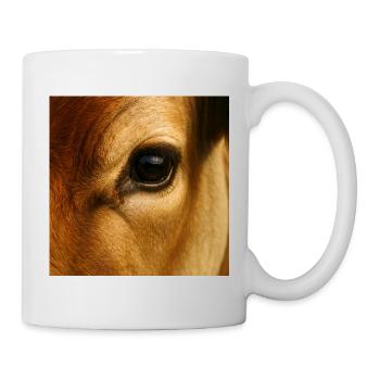 Animal - Vache, Gros Plan Sur L’œil - Mug blanc - blanc - Droite