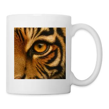 Animal - Tigre, gros plan de l’œil - Mug blanc - blanc - Droite