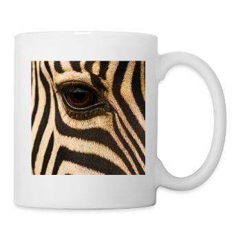 Animal - Zèbre, gros plan de l’œil - Mug blanc - blanc - Droite