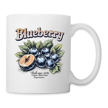 Vintage Blaubeeren - Tasse - Weiß - Rechts