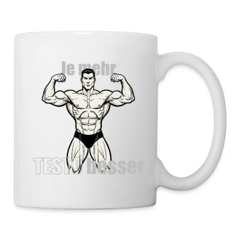 Muskelheld Kraftpose Druckdesign - Tasse - Weiß - Rechts