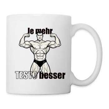 Muskelheld Kraftpose Druckdesign - Tasse - Weiß - Rechts