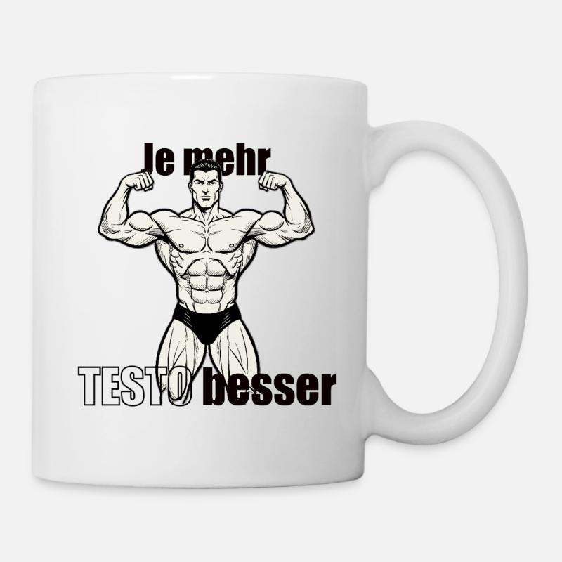 Muscle Hero Power Pose Print Design - Mug - white