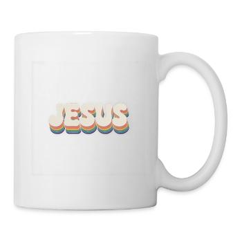 Jesus Christ - Christian Rainbow Logo - Mug - white - Right