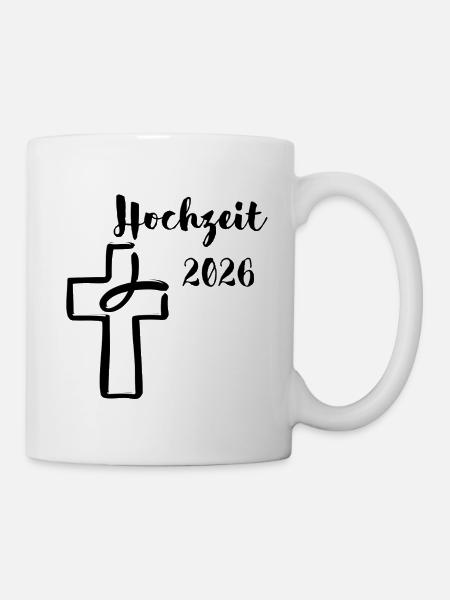 Wedding 2026 Wedding Celebrate Cross Fish - Mug - white