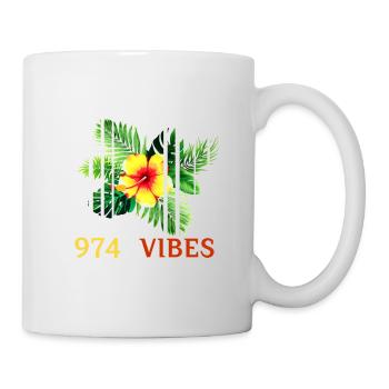Tropischer Hibiskus 974 Vibes - Tasse - Weiß - Rechts