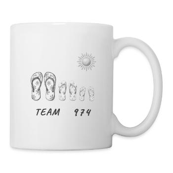 Team 974 Savates  Soleil Dessin Graphique - Mug blanc - blanc - Droite
