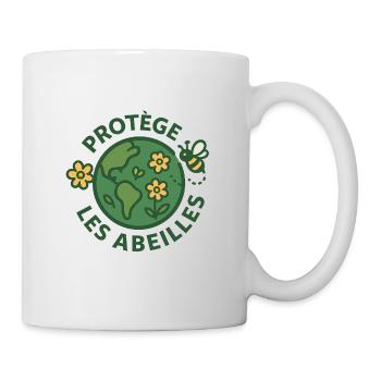 Protects Green Earth Bees - Mug - white - Right
