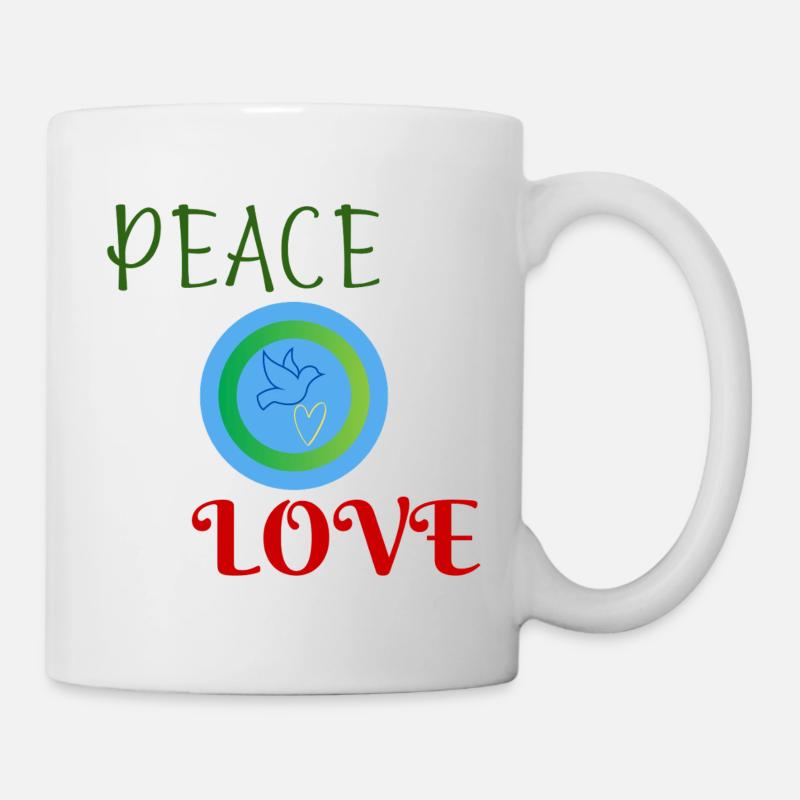 Paix et Amour - Mug blanc - blanc