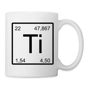 Tuile minimale symbole d’élément en titane - Mug blanc - blanc - Droite