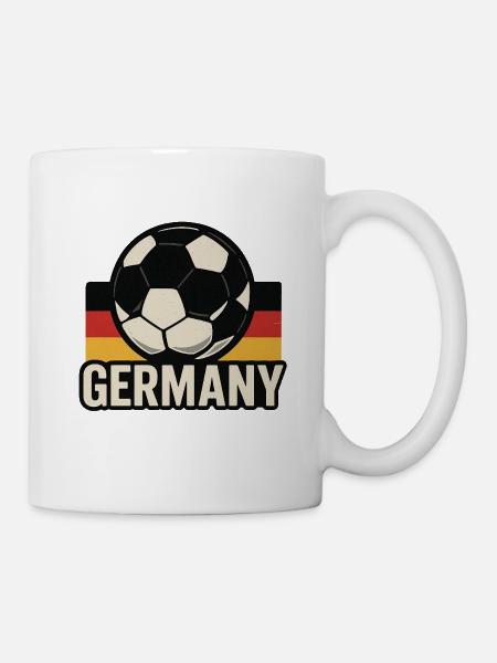 Emblème de football vintage de l’Allemagne - Mug blanc - blanc