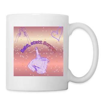 Sekt statt Sorgen - Tasse - Weiß - Rechts