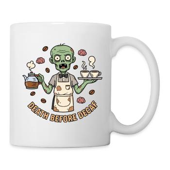 Zombie Barista Death Before Decaf - Tasse - Weiß - Rechts
