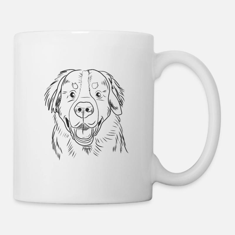 Bouvier Bernois Têtu Drôle Design Croquis - Mug blanc - blanc