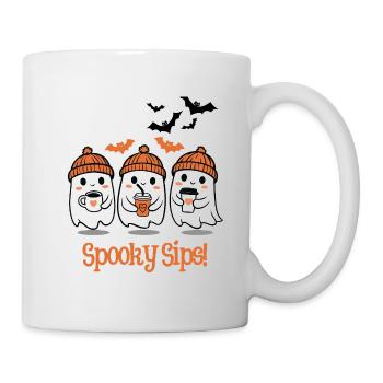 Trio de café fantôme Spooky Sips - Mug blanc - blanc - Droite