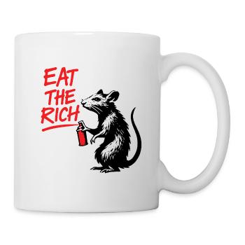 Eat the Rich Rat with Spray Can - Mug - white - Right