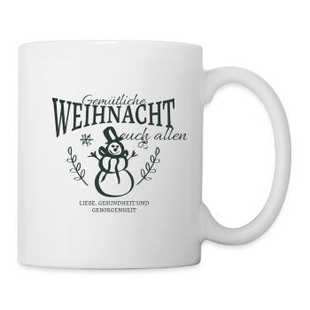 Schneemann - Tasse - Weiß - Rechts
