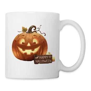 Joyeux Halloween Citrouille - Mug blanc - blanc - Droite