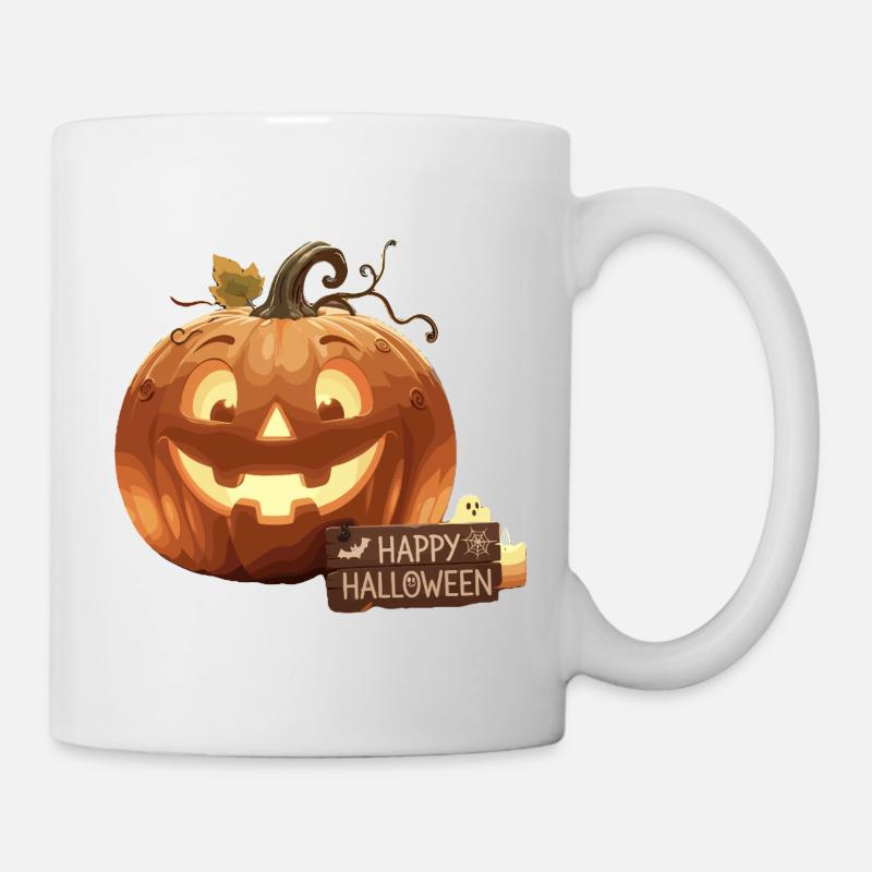 Joyeux Halloween Citrouille - Mug blanc - blanc