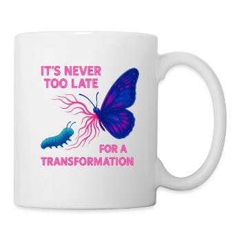 Neon Butterfly – It's Never Too Late - Mug - white - Right