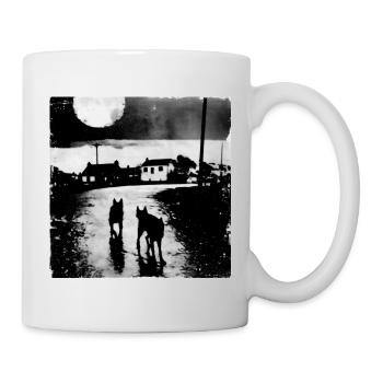 Moonlit night with two dogs - Mug - white - Right