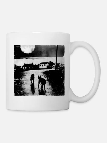 Moonlit night with two dogs - Mug - white