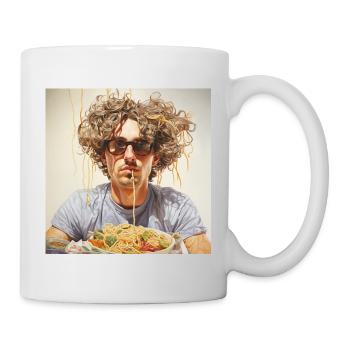 Young Man Noodle Portrait in Chill-Lookm Glasses - Mug - white - Right