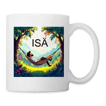 Papa in der Hängematte - Tasse - Weiß - Rechts