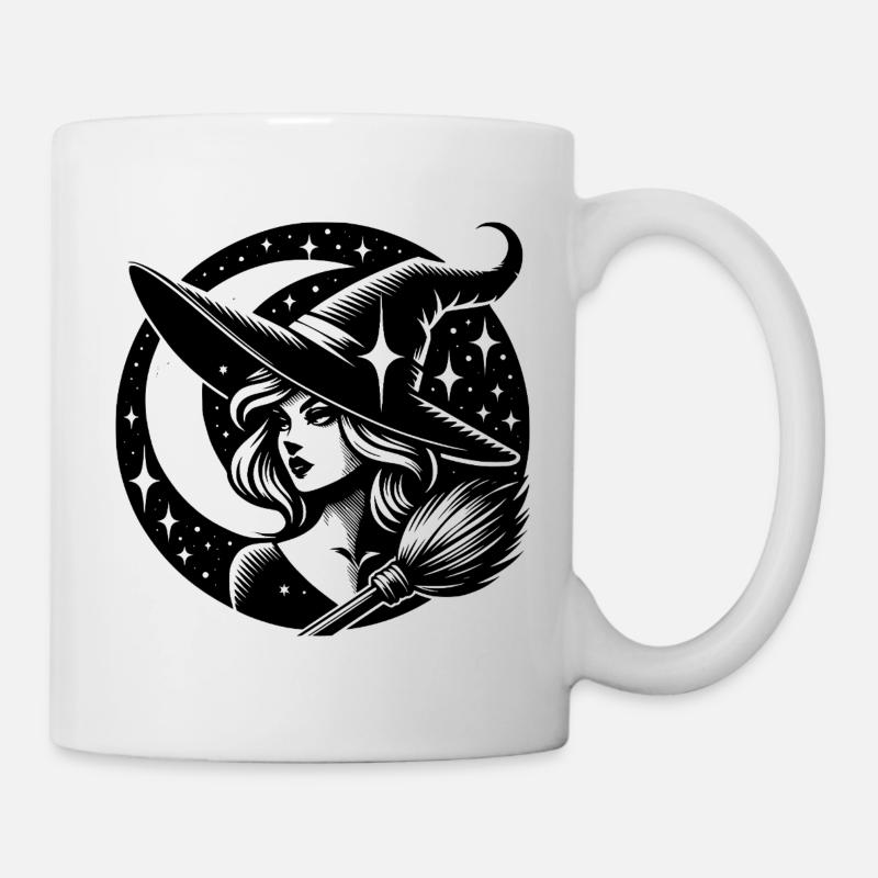 Schaurige Hexe - Tasse - Weiß