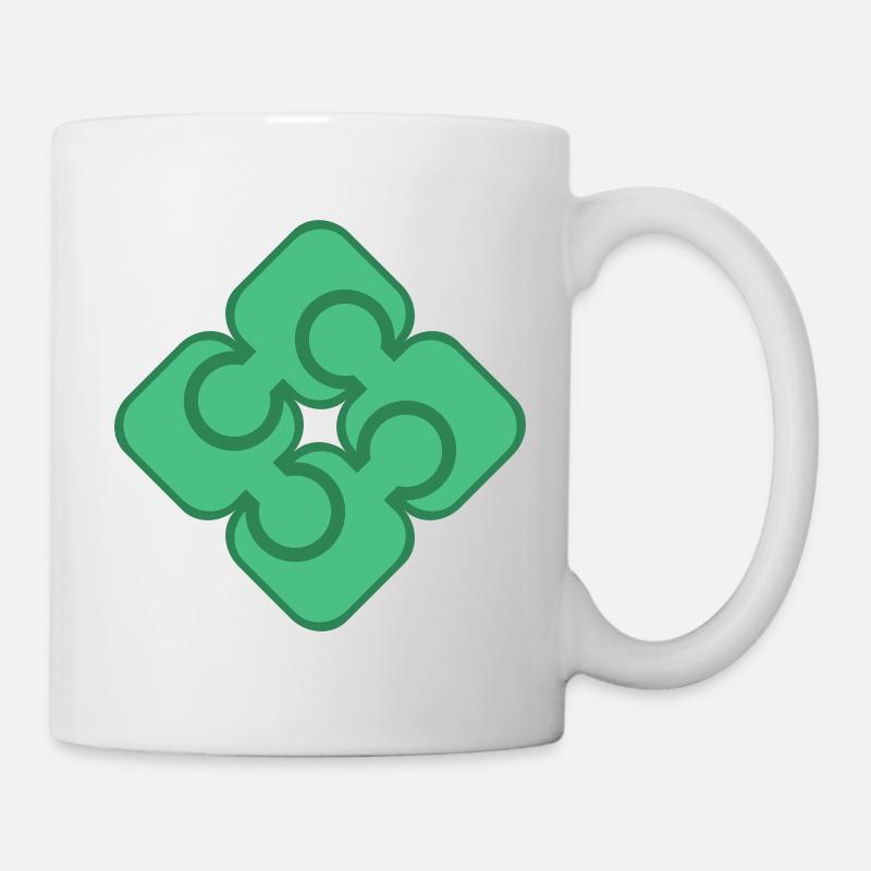 Motif trèfle imbriqué - Mug blanc - blanc