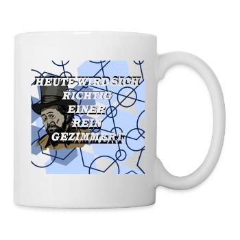 Historical Man in Geometry Pattern - Mug - white - Right