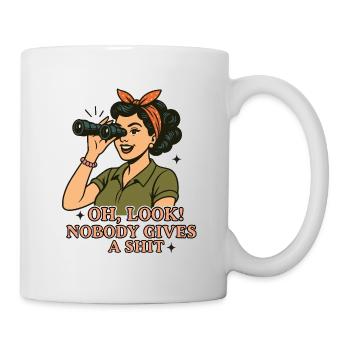 Oh, look! Nobody gives a 💩 - Mug - white - Right