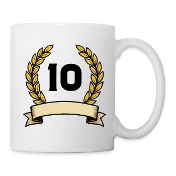 10-kranz - Tasse - Weiß - Rechts