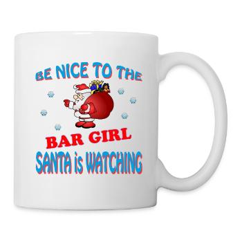 SANTA BAR GIRL - Tasse - Weiß - Rechts