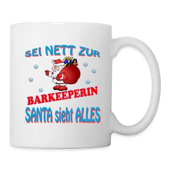 SANTA BARKEEPERIN - Tasse - Weiß - Rechts