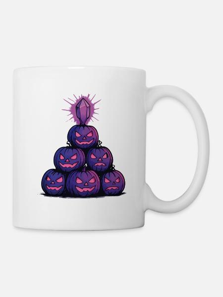 Herbstlicher Halloween-Spuk - Tasse - Weiß