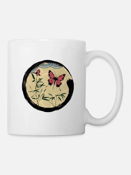 Japanese Butterfly - Tasse - Weiß