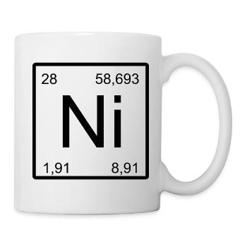 Carré symbole de nickel - Mug blanc - blanc - Droite