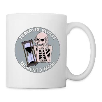 Tempus Fugit Squelette Memento Mori Sablier - Mug blanc - blanc - Droite