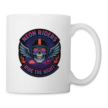 Neon Riders MC Skull - Mug - white - Right