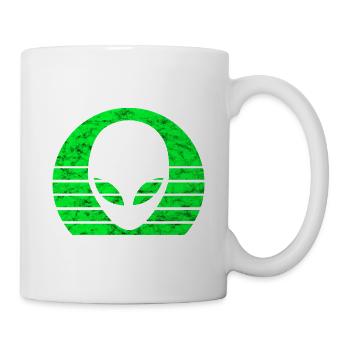 Alien Head Face Alien Retro Vintage - Mug - white - Right