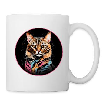 Bengalkatze Portrait - Tasse - Weiß - Rechts