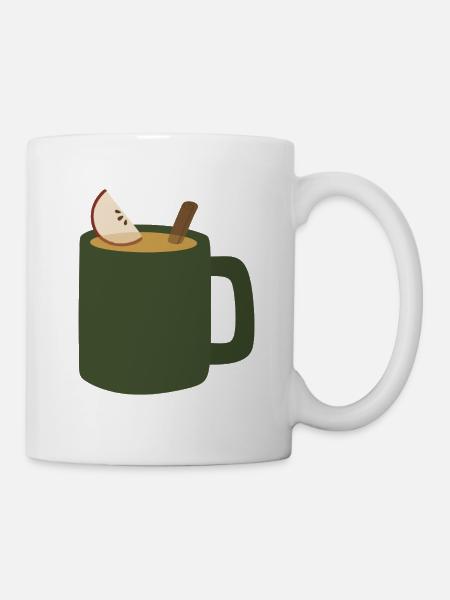 Glühapfel Apfelwein Becher - Tasse - Weiß