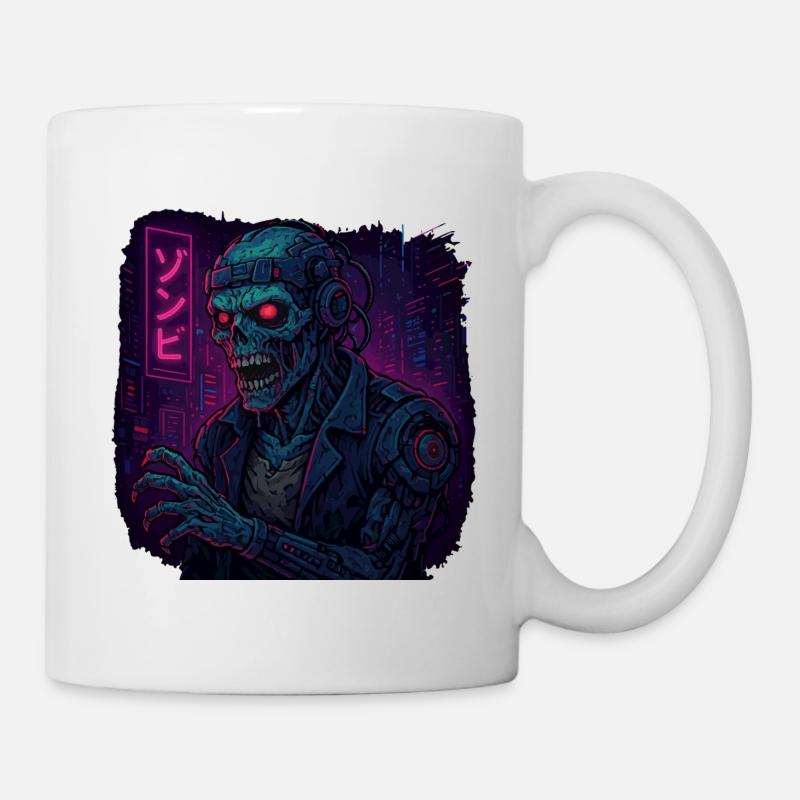 Cyberpunk Undead Warrior - Mug - white